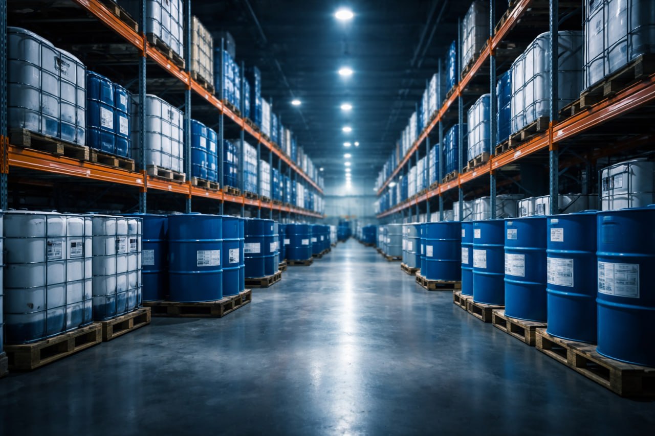 Chemical warehouse — surplus stock